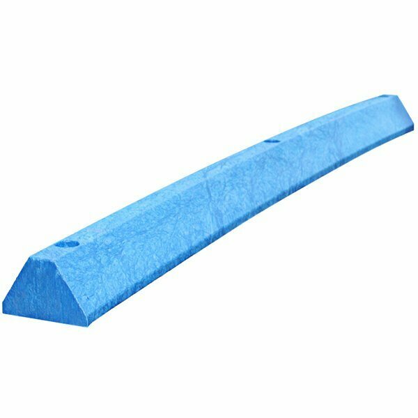 Plastics-R-Unique S6PBBLL Standard 4'' x 6'' x 6' Blue Parking Block 466S6PBBL